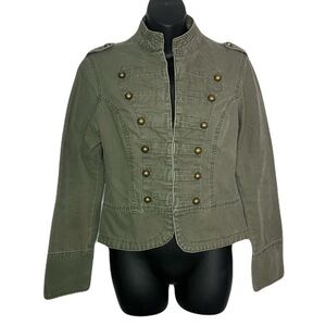 Aeropostale Women's Military Style Jacket - Olive Green